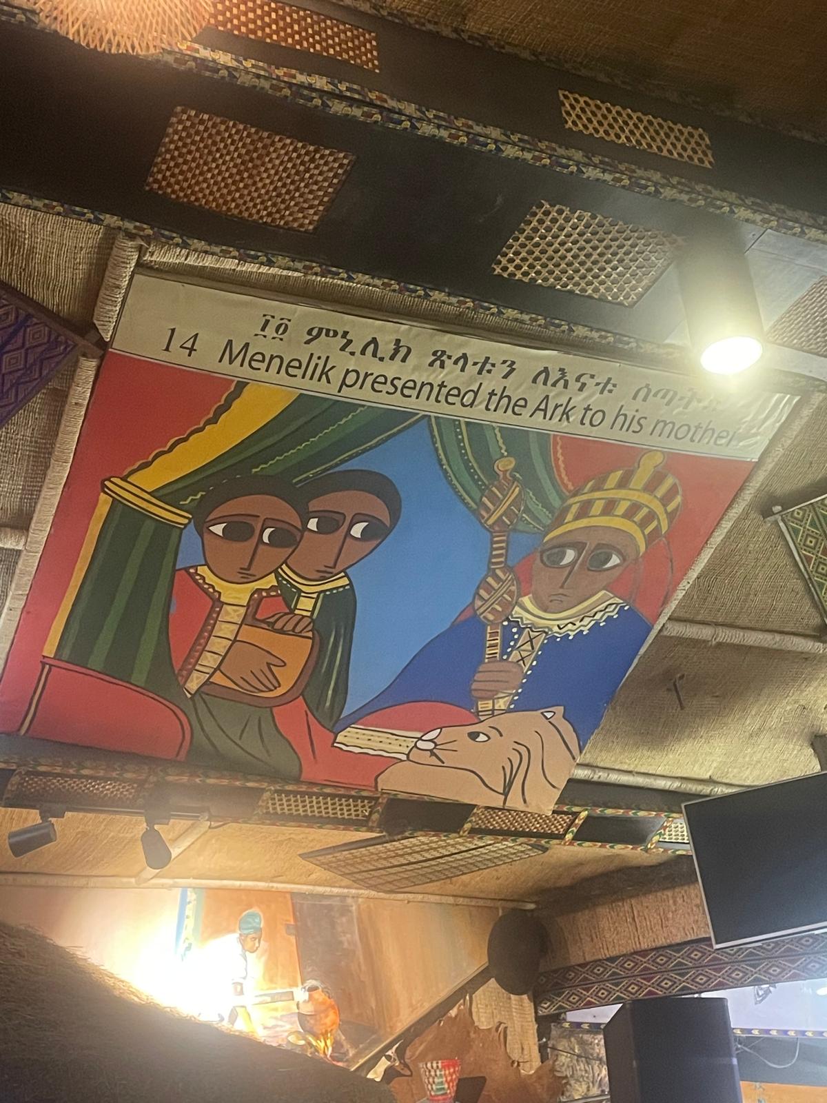 Menelik presented the Ark to his mother.