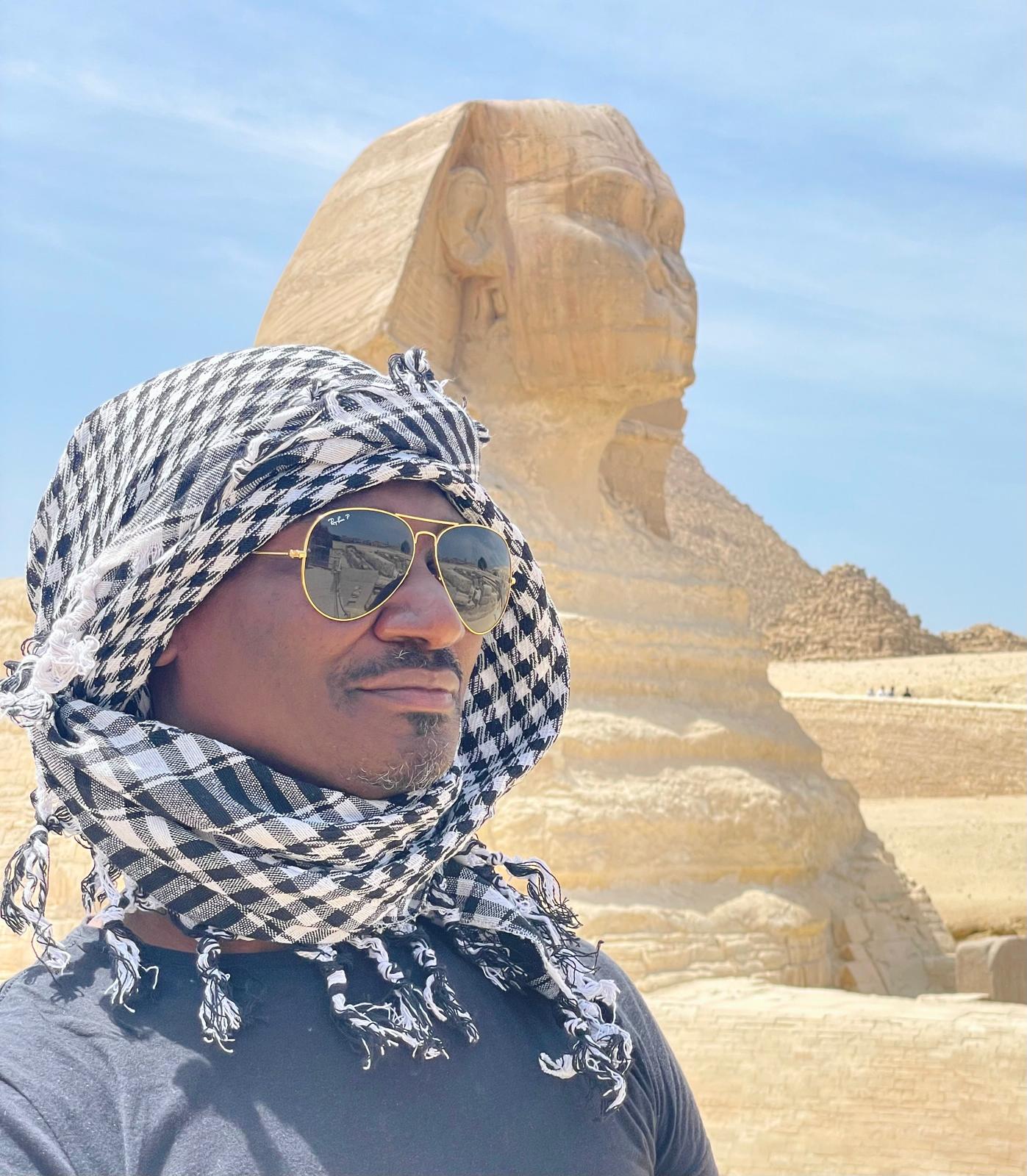 Face to face with the Sphinx. The walk continues.
